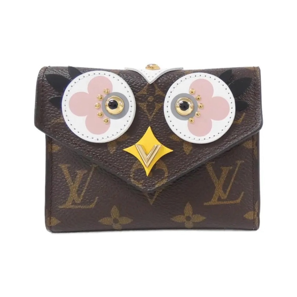 Authentic LOUIS VUITTON Monogram (Lovely Bird) portefeuille Victorine M60661